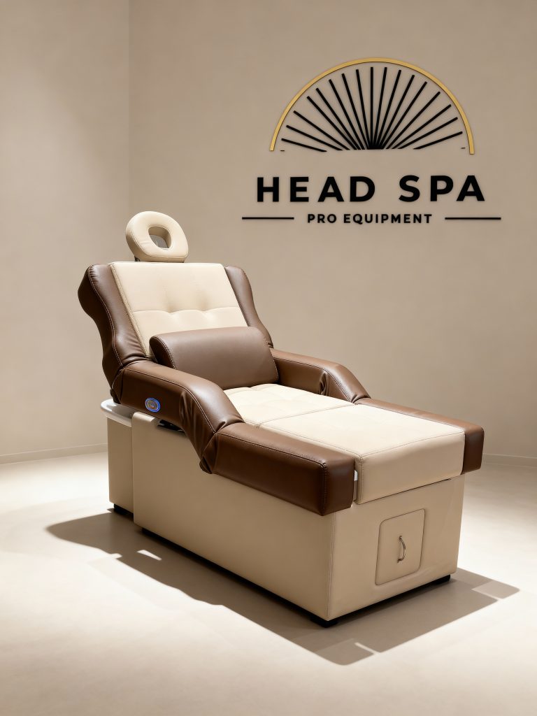 Table head spa Japanese II, dossier inclinable et têtière, en cabine